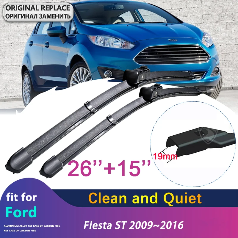 

Car Wiper Blades for Ford Fiesta ST 2009~2016 MK7 Front Window Windshield Windscreen Car Accessories 2010 2011 2012 2013 2014