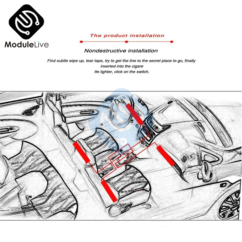 Imagem -06 - Isqueiro de Led para Interior Automotivo Peças Controle Remoto 5050 Colorido Rgb Tira de Luz para Ambiente