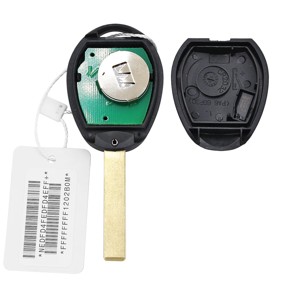 2 Buttons Remote Key Fob 433MHZ with ID73 PCF7930 Chip for Mini Cooper Rover 75 2001-2005 with Code