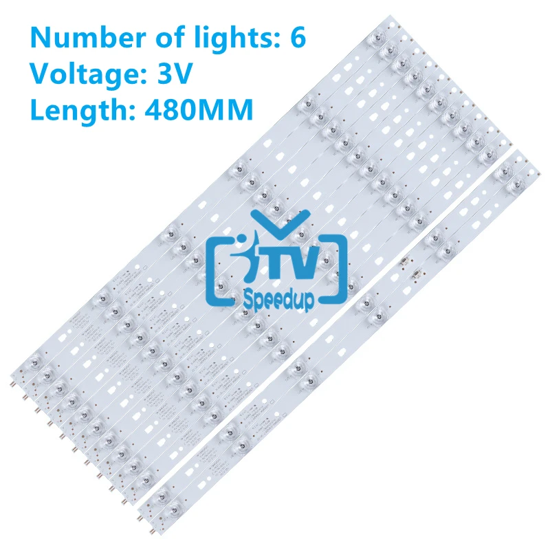 12pcs LED Backlight strip 6 lamps For 50'' TV 50DF49-T2 NEW