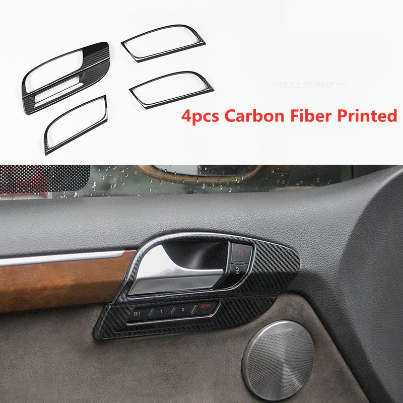 

4pcs Car Interior Handle Panel Sticker Cover Moulding Trim for AUDI Q7 2008 2009 2010 2011 2012 2013 2014 2015 Styling