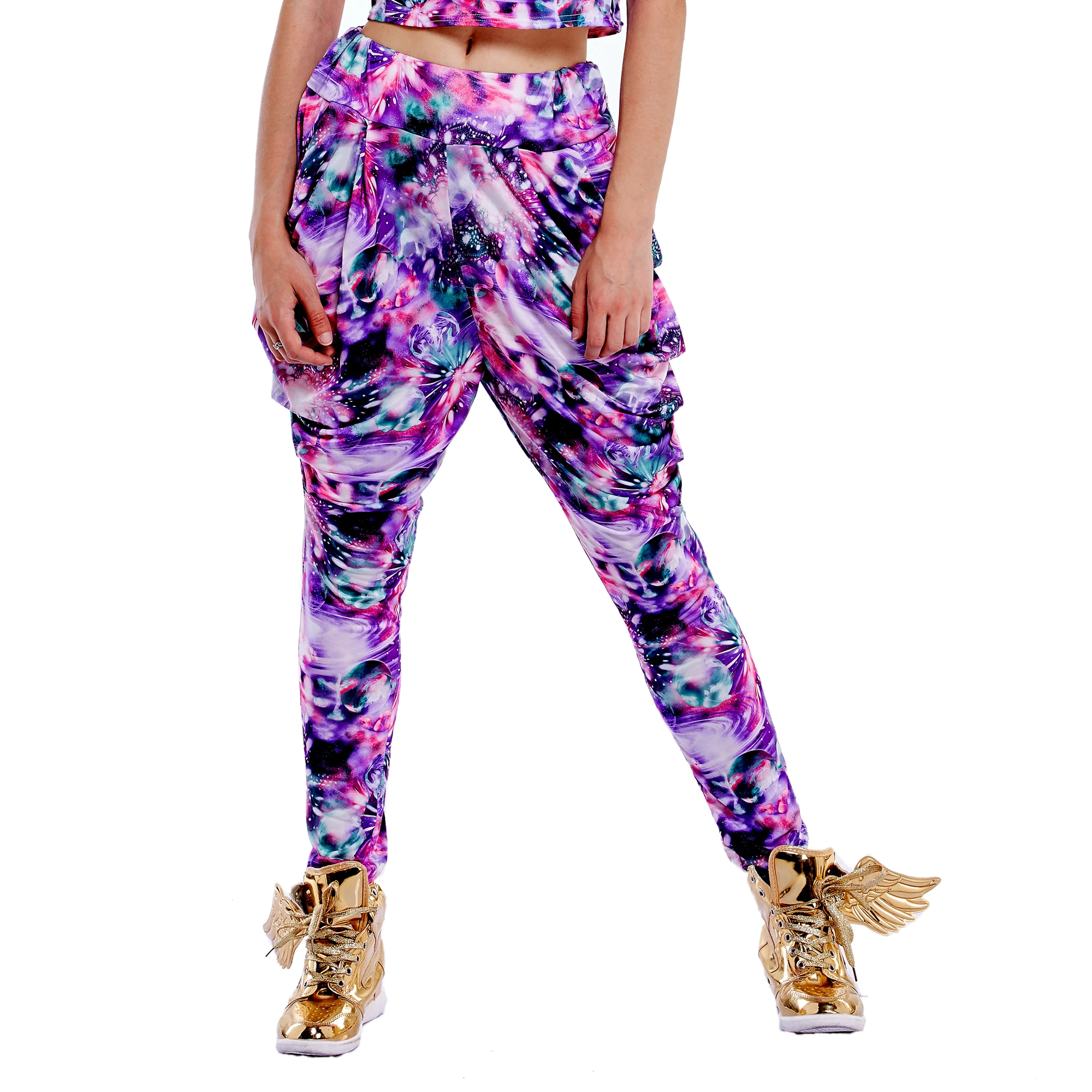 

Heroprose Jazz Stage Performance Trousers for Women, Dance Doodle, Purple Starry Sky, Skinny Hip Hop Pants, Summer Fashion, 2024