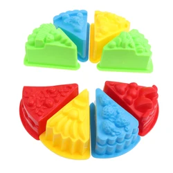 Plastic Colorful Cake Bakery Sand Beach Toy (8 Pcs) Children Sand Molds Beach Toy Play Sand Gift for Kids