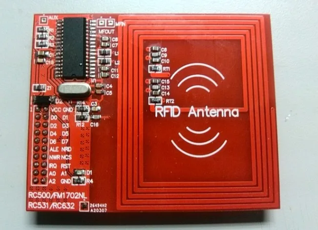 MFRC500, RFID, RC500, RF, módulo, RFID, lector de tarjetas, placa de desarrollo, tablero de aprendizaje