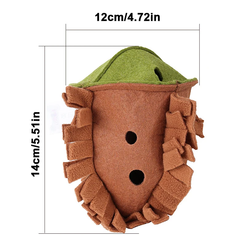 Fleece Dog Sniffing Toys Puzzle Training Toy for Small Medium Dogs Cute Nuts Shape Leaking Puppy Accessories Soft Pet Products