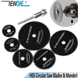 HSS High speed steel Circular Saw Blades+Extension Rod Mandrel For Metal Dremel Rotary Tool Cutting Disc Wheel Wood Cutting Saw