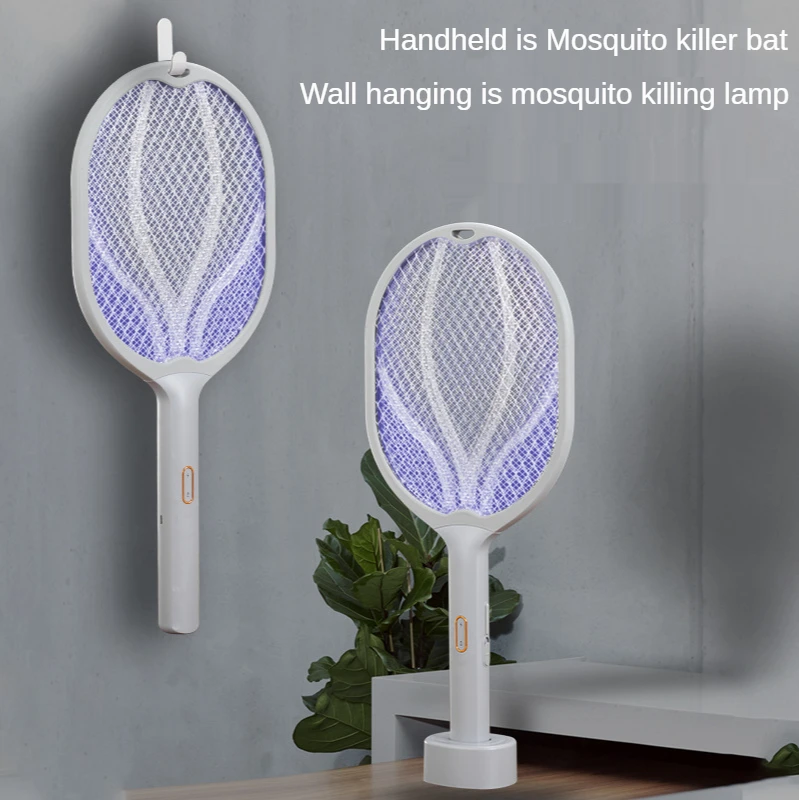 

USB Rechargeable Bug Zapper Racket Portable Handheld Electric Fly Swatter Mosquito Trap Large Fly Zapper for Home, Garden