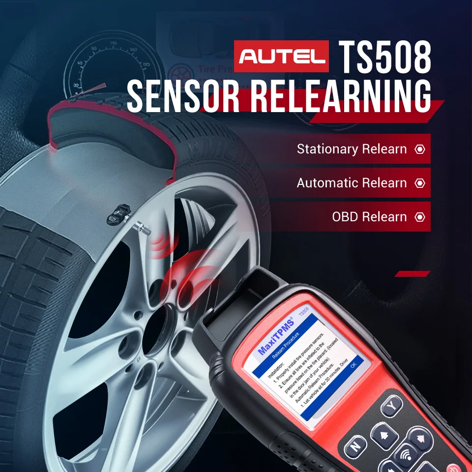 Autel MaxiTPMS TS508 Diagnostic Tool TPMS Sensor Programmer Relearn Active Sensor Tire Pressure Cars Diagnostic Auto tpms tool