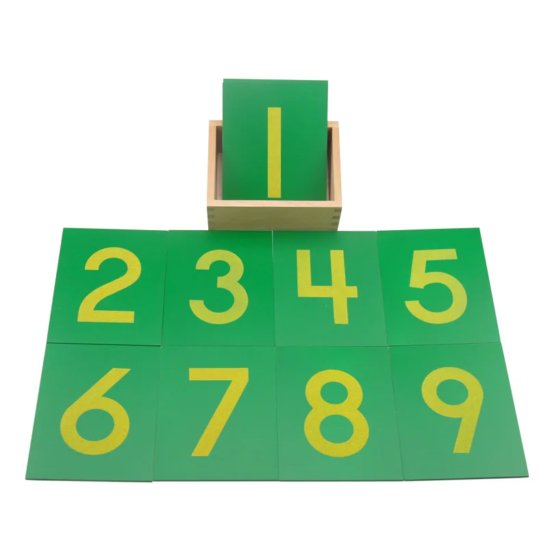 Montessori zabawki matematyczne drewniany papier ścierny cyfry cyfry 0-9 zielona tablica z pudełkiem z drewna bukowego zabawki dla dzieci edukacja przedszkolna