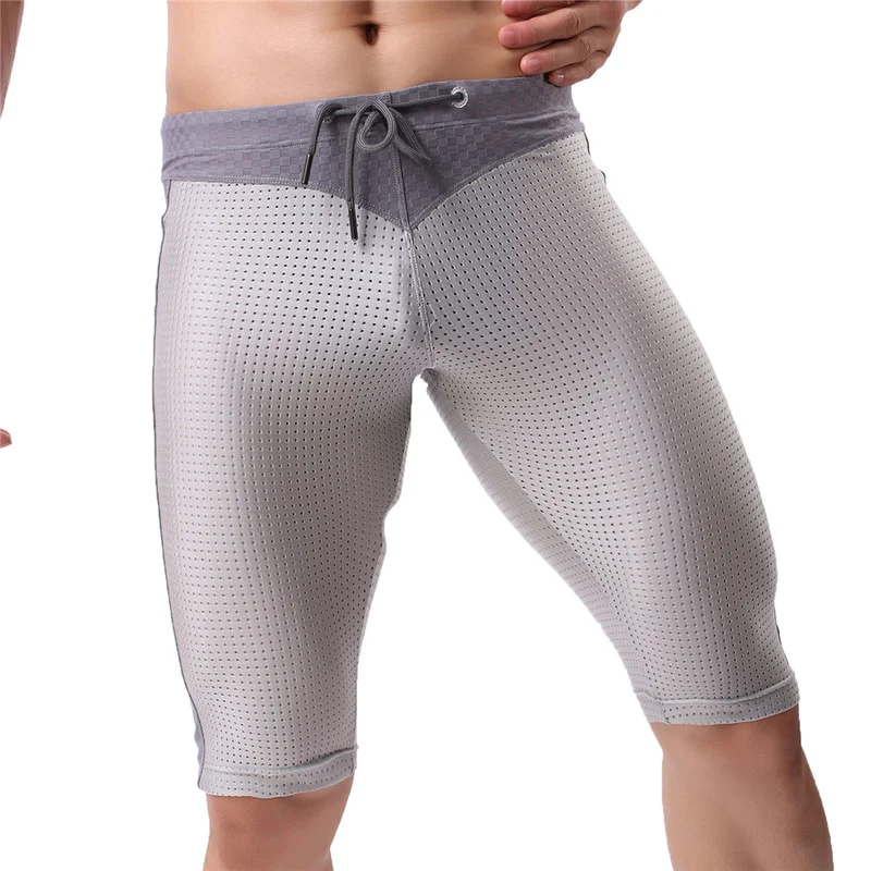 Summer Men\'s Mesh Cool Compression Breathable Casual Tight Shorts Bodybuilding Sport Jogging Shorts Fitness Running Sweat Shorts