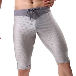 Summer Men's Mesh Cool Compression Breathable Casual Tight Shorts Bodybuilding Sport Jogging Shorts Fitness Running Sweat Shorts