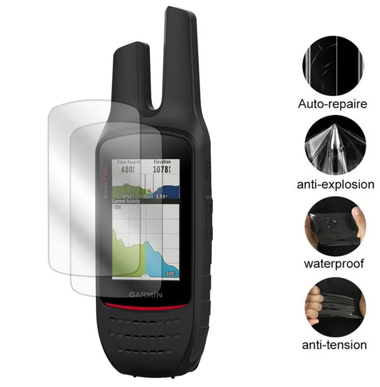 Protector de pantalla LCD transparente y suave, película protectora para Garmin rino 750/755T, cubierta de protección para navegador GPS portátil, 3 uds.