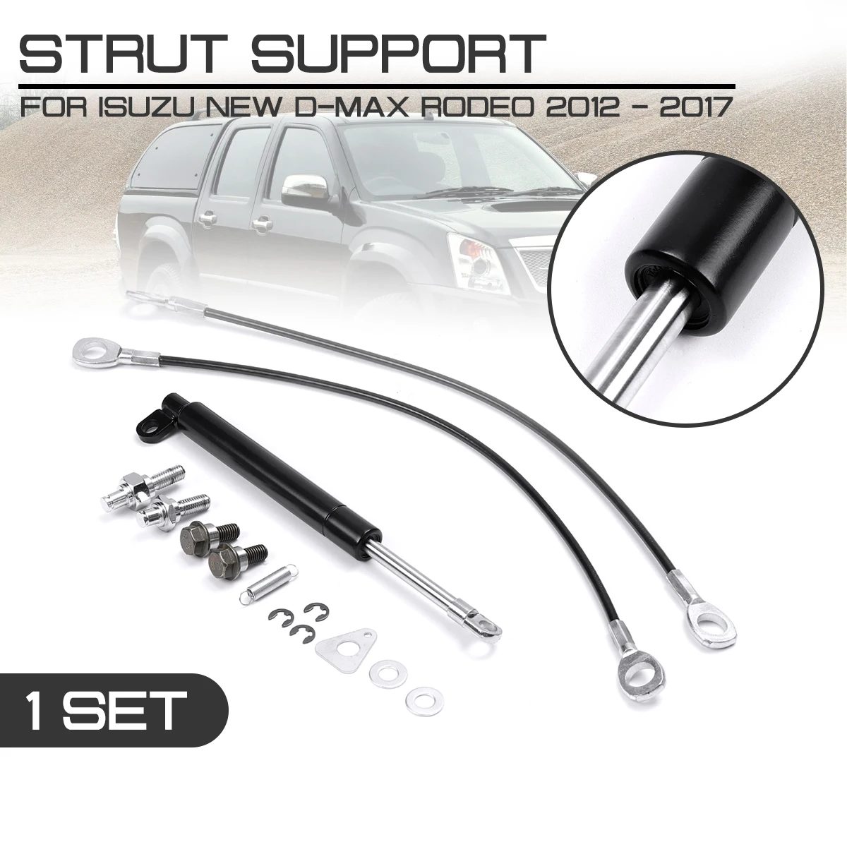 for Isuzu New D-MAX Rodeo 2012 - 2017 Car Rear Trunk Tailgate Boot Gas Shock Lift Struts Strut Support Rod Arm Bars