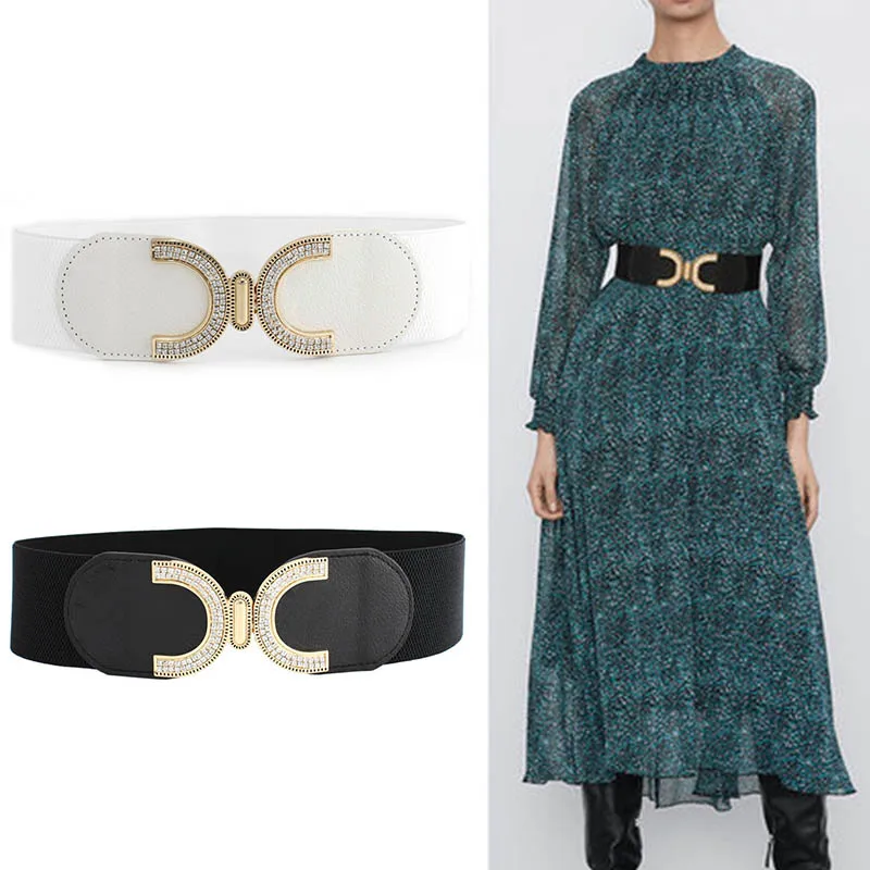 40 Styles Fashion Women Elastic Belts Designer Luxury Brand Metal Buckle Waist Strap Dress Coat Sweater Decorative Waistband