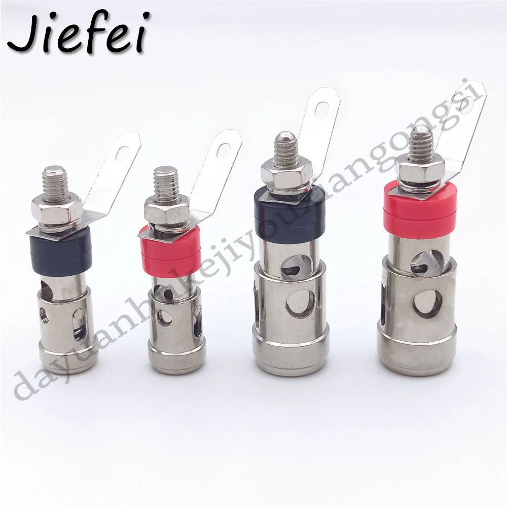 2Pcs New Nickel Plated 2mm/4mm L Banana Audio Plug Jack Socket Connector Amplifier Terminal Spring Loaded Binding Post