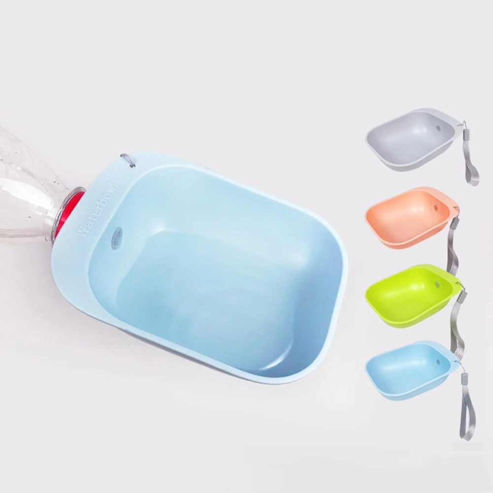 

Pet Dog Travel Water Bowl Portable Dog Cat Outdoor Drinking Bottle Plastics Large Wide Bowl Water Feeder Supplies Pet Accessorie
