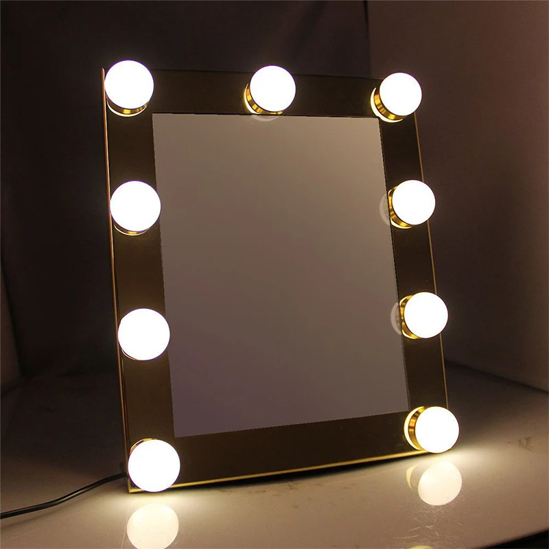 Makeup Mirror with Lights LED Lighted Make-up Cosmetic Vanity Beauty Mirrors Smart Touch Control 3 Colors Dimable Light White