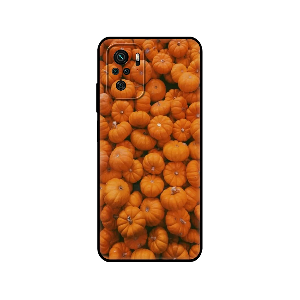 Black tpu Case For Xiaomi Redmi 9T Case Redmi Note 9T Note 10 5G 4G Pro 10S Case leaves autumn fox pumpkin halloween