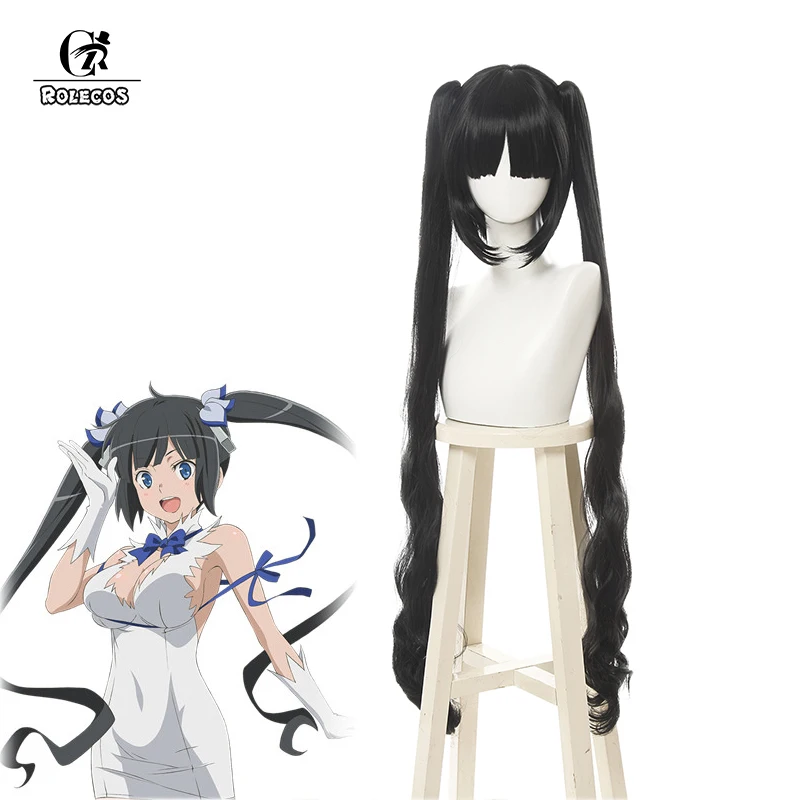 ROLECOS Hestia Cosplay Parrucca Anime DanMachi È Sbagliato Che Voglio di incontrarmi con Voi in un Dungeo Cosplay Parrucca donne Lunga Sintetica Dei Capelli