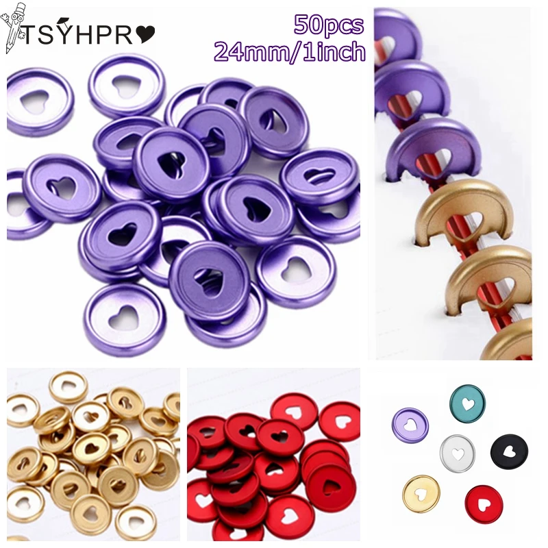 50 قطعة 24 مللي متر DIY بها بنفسك دفتر الموثق خواتم فضفاضة ورقة الموثق Planner بها بنفسك مخطط 24 مللي متر الحب ماتي أقراص الموثق