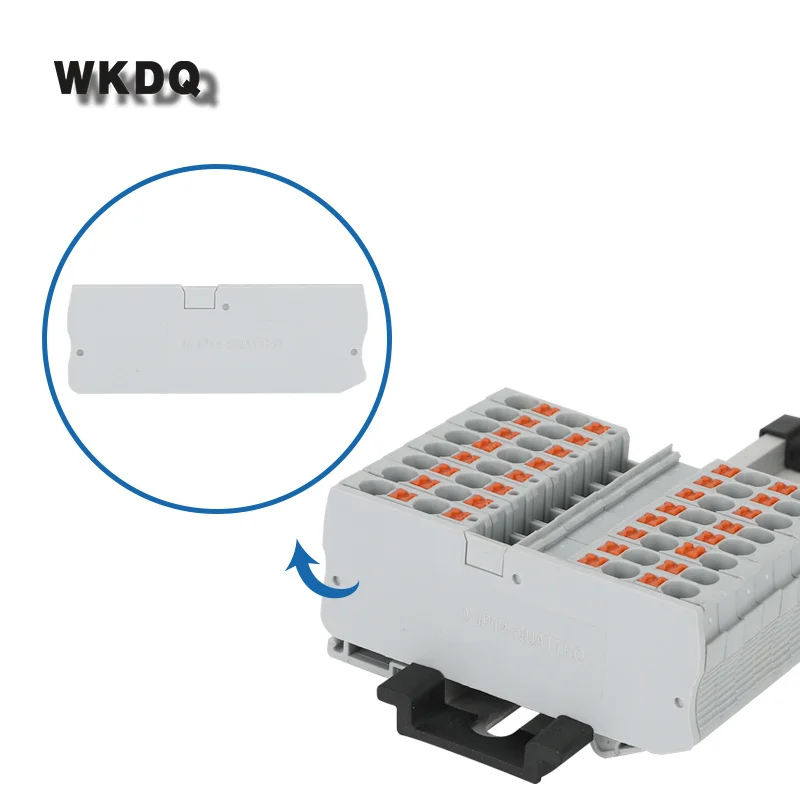 1Pc D-PT4-QU Plastic Barrier Plate For PT4-QUATTRO Accessories Electronic Connector Din Rail Terminal Block End Cover D-PT 4-QU