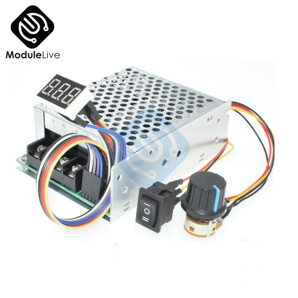 Nieuwe 40A Digitale Display Twee-weg Dc Motor Speed Controller 0-100% Verstelbare Dc 10V-55V Pwm 12V 24V 48V 2000W Max 60A Omkeerbaar