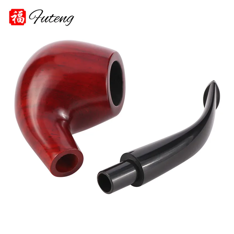 New Classic Creative Red Sandalwood Pipe Set Accessories 9MM Filter Solid Wood Dry Pipe Smoking Craft