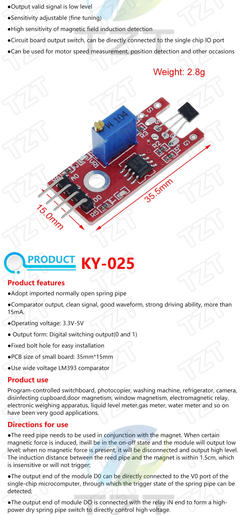 Für Arduino 45 Arten von Sensoren Digitaler Temperatur-Feuchtigkeits-RGB-LED-Boden-Buzzer-Ton-Ultraschall-Regentropfen-Sensormodul DHT11 – Detail 20