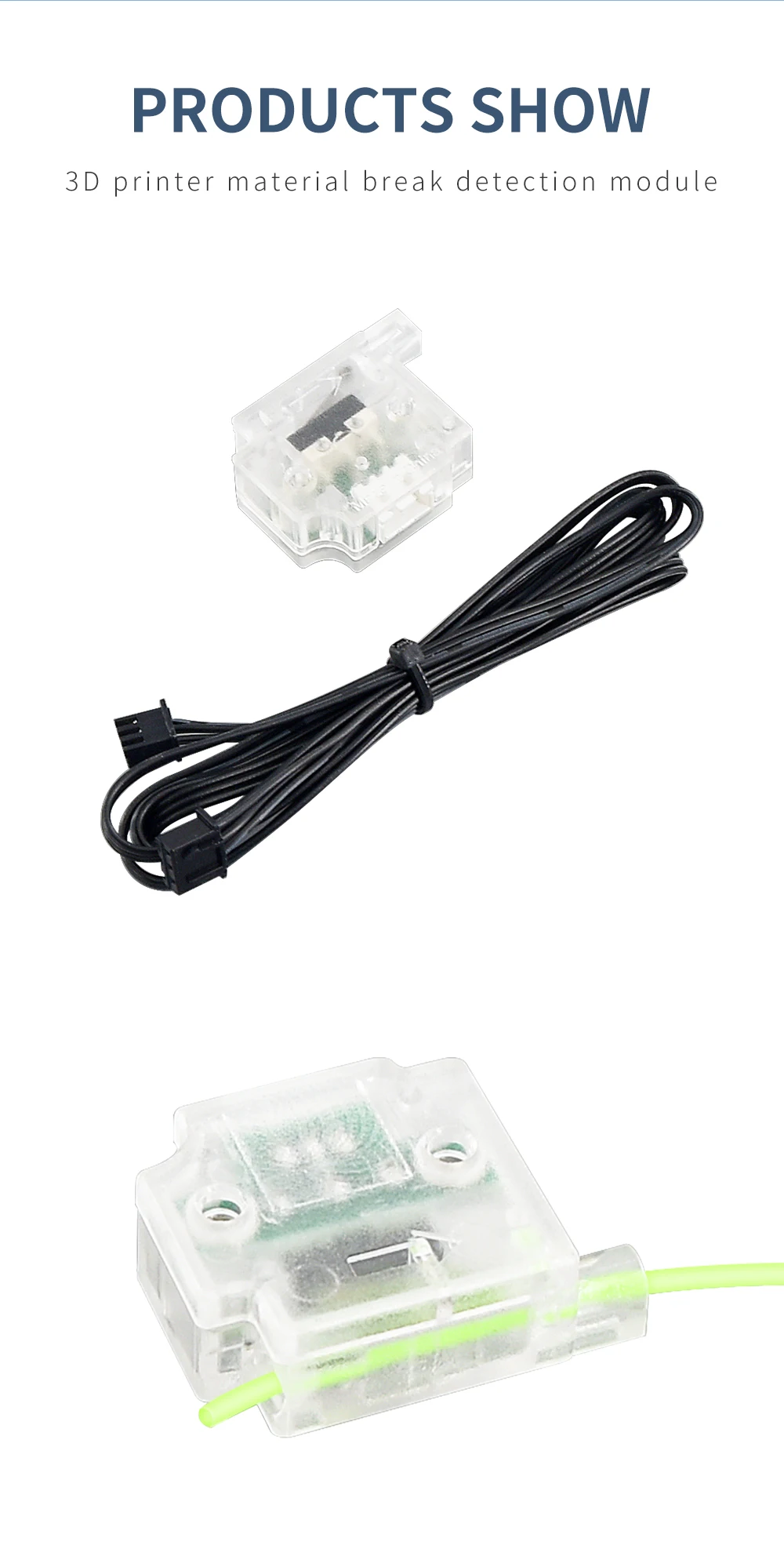 3D Drucker Filament Sensor Filament Brechen Erkennung Modul Mit Kabel Material Runout Detektor Für Ender 3 CR10 3D Drucker Teile – Detail 5