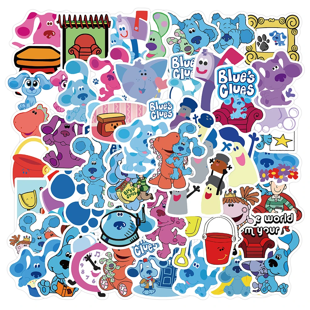 10/30/50pcs Blue‘s Clues Cute Cartoon Animal Stickers Decal Kids Toy DIY Laptop Guitar Luggage Bicycle Waterproof Anime Sticker