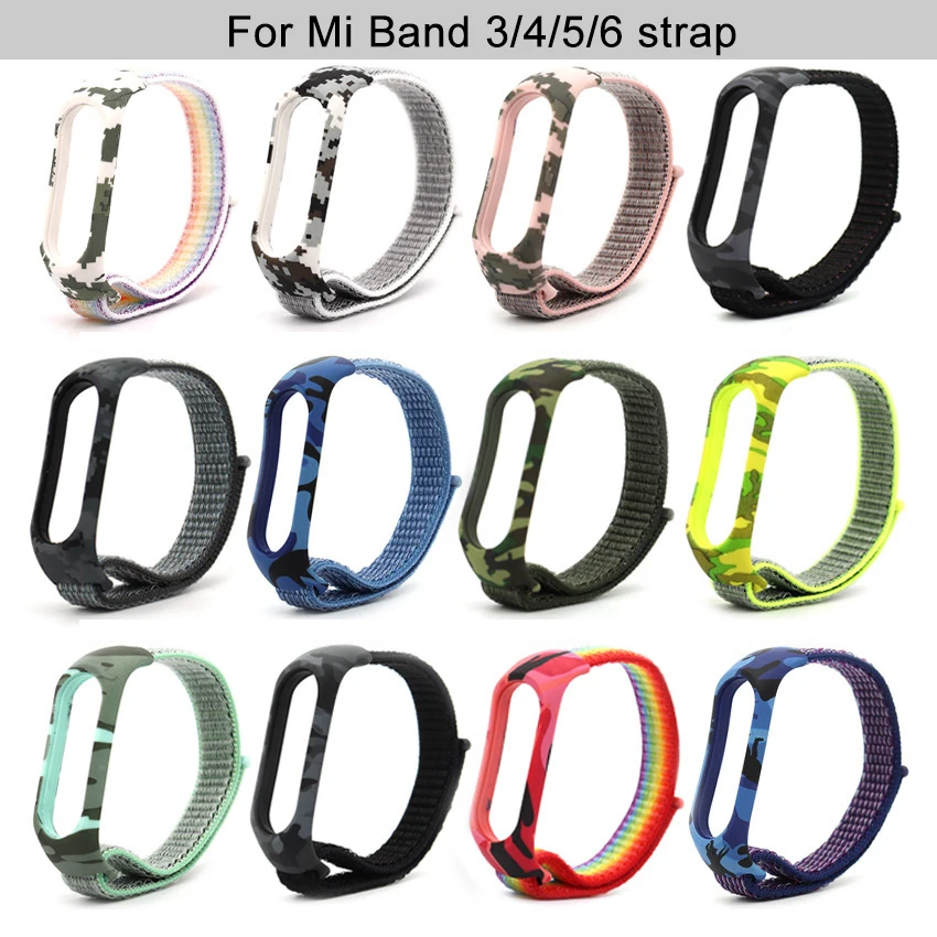 

Nylon Loop Strap For Xiaomi mi band 4 3 watch bracelet Sport Breathable Replacement Wristband For MI Band 5 6 Smart WatchBand