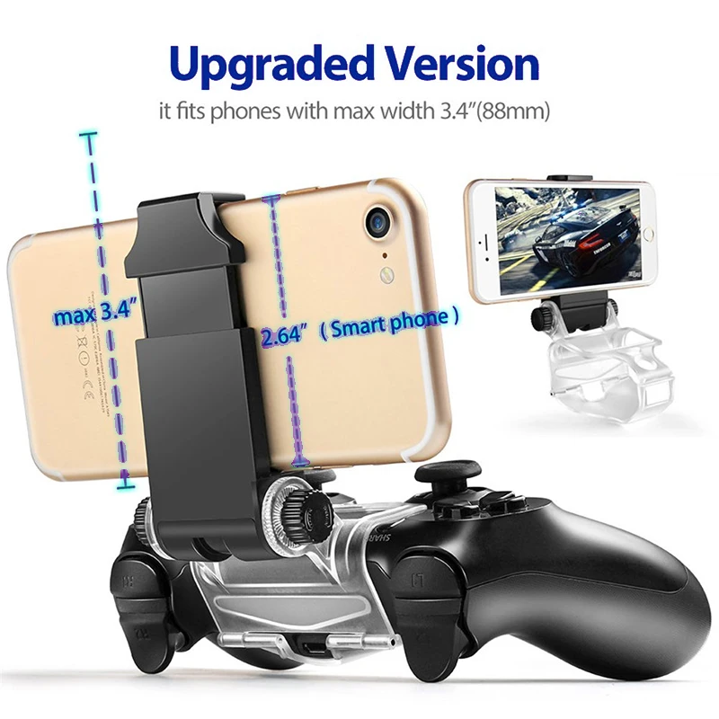 Games & Accessories For Sony PlayStation PS4 Slim PS4 Pro Game Controller Dualshock4 Smart Mobile Phone Clip Clamp Mount Holder