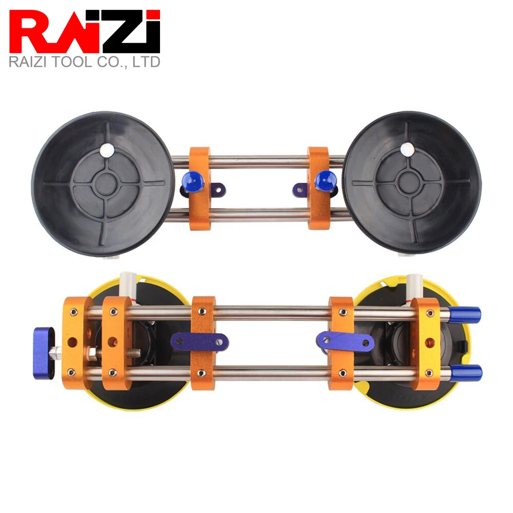 Raizi 1 set Stone Seam Setter con custodia in plastica ventose sottovuoto da 6 pollici per ventose livellanti senza cuciture in gomma con giunzione in pietra