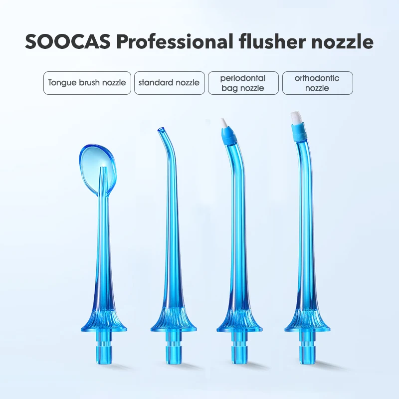 Original SOOCAS W3 Pro Nozzles Tips Oral Irrigator Water Flosser Waterpulse Waterpick Water Flosser for SOOCAS W1/W3/W3 Pro Head