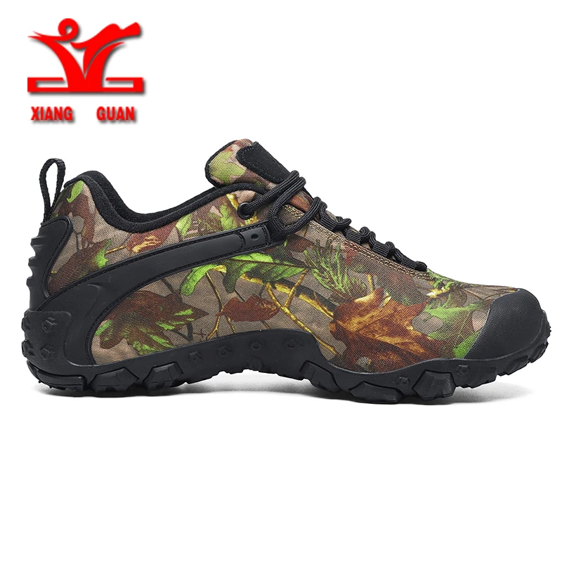 XIANGGUAN 2021 NEW Outdoor Hiking Shoes Men Military Camouflage Shoes Low Anti Skid Wear Boots Women Climbing Sneakers Men