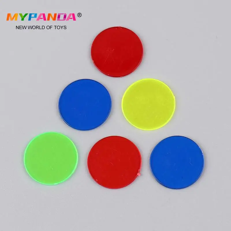 100pcs 15mm Montessori Learning Education Math Toys Learning Resources Color Plastic Coin Bingo Chip Kids Classroom Supplies