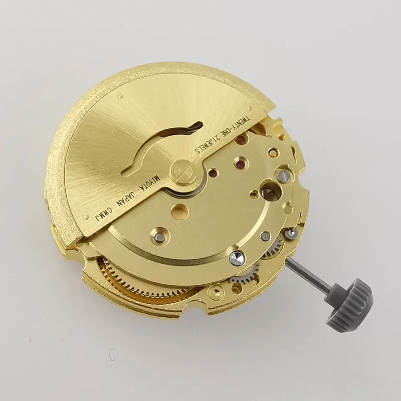 21 Jewels Miyota 8215 821A Date Window golden Automatic Mechanical Movement Watch Accessories