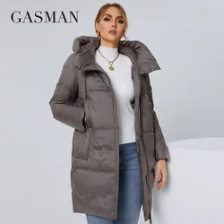 GASMAN 2022 down jacket female winter Brand high quality long fashion classic Coat women warm L-4XL Thick Parkas 21183A