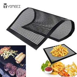 YOMEEI BBQ Grill Cover Mat Pad PTFE Baking Mat Non-stick Baking Sheet Pad For Indoor Outdoor BBQ Gill Use Accessories