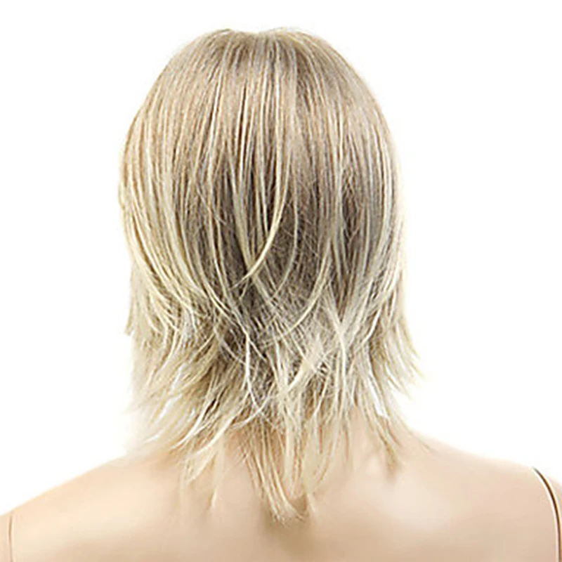 HAIRJOY Männliche Kunsthaar-Perücke, mittellang, gerade, Cosplay-Perücken, hitzebeständige Faser – Detail 9