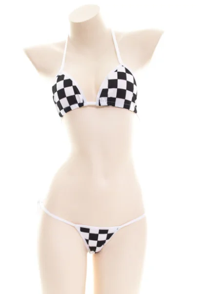 Bikini Set Cetak Kartun Kawaii Musim Panas Set Cosplay Anime Baju Renang Set Pakaian Dalam Seksi Wanita