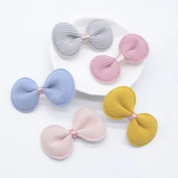 20Pcs 52*30mm Padded Cloth Bowknot Applique for DIY Headwear Clothes Hat Patches Leggings Leg Socks Sewing Decor Accessories