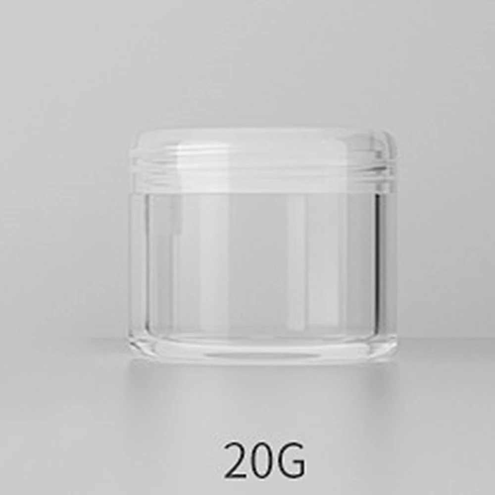 3g/5g/10g/15g/20g Plastic Transparent Empty Makeup Jar Pot Refillable Sample Bottles Travel Face Cream Lotion Cosmetic Container