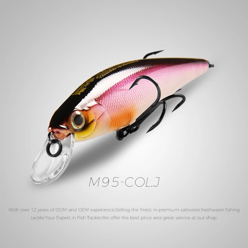 BEARKING Squad Minnow 95 mm 14,8 g 65 mm 6 g Wolframgewichtssystem SP Angelköder verschiedene Farben Kurbel Wobbler Kurbelköder