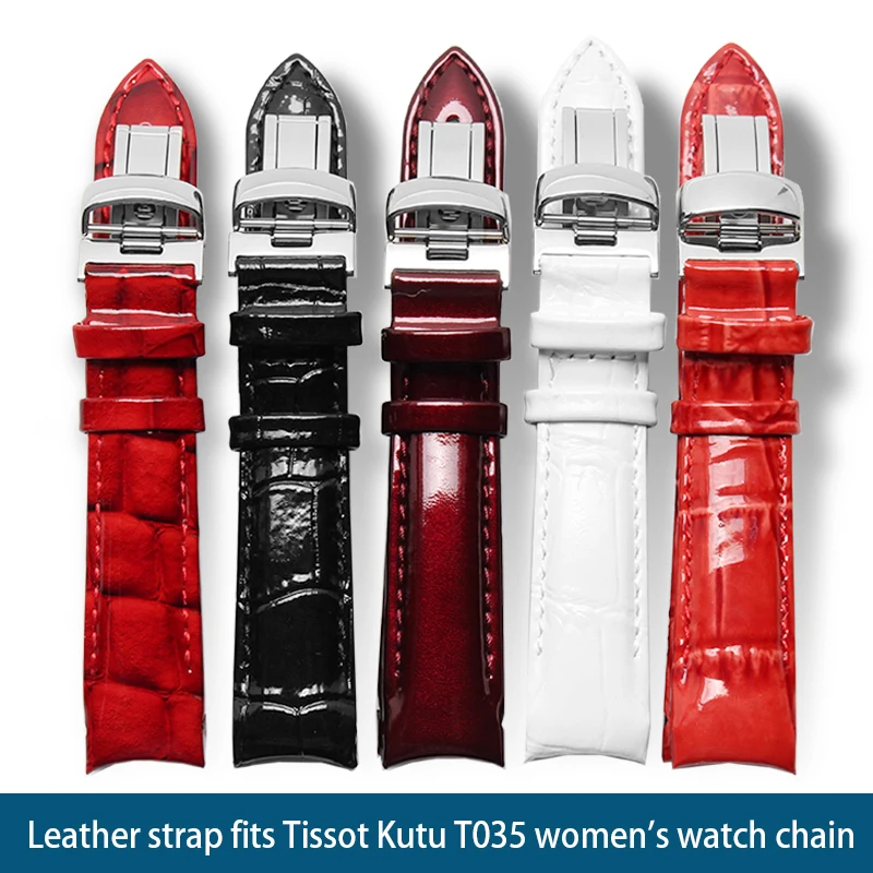 18mm (Buckle16mm) For Tissot Women Watch T035210A T035207 High Quality Genuine Leather Watch Bands Strap Tissot Kutu Bracelet