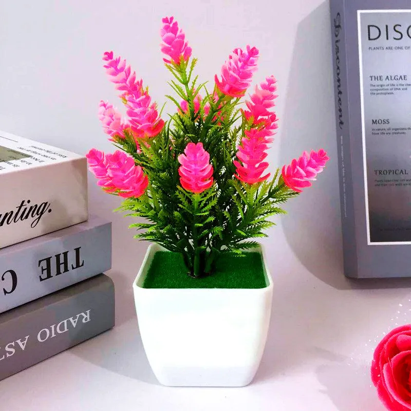 Artificial Plant Lily Flower Pinecone Potted Plants Home  Wedding Living Room Table Shop Decor Artificial Aquatic Plants Bonsai