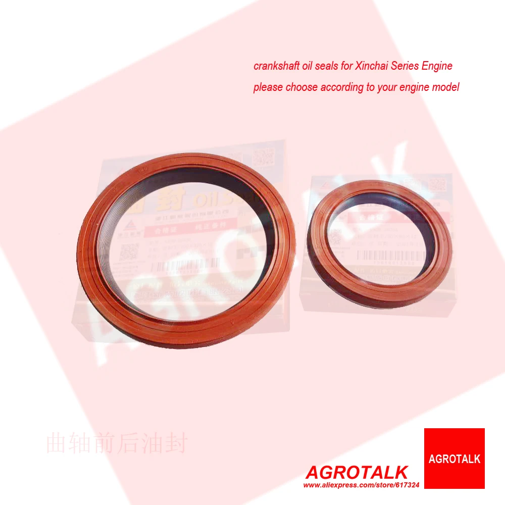 

490B-01035 / 490B-01036 / 4K39T-01036 ，Crankshaft oil seals front and rear for Xinchai NC485BPG / 490 / 495 / 498, part number: