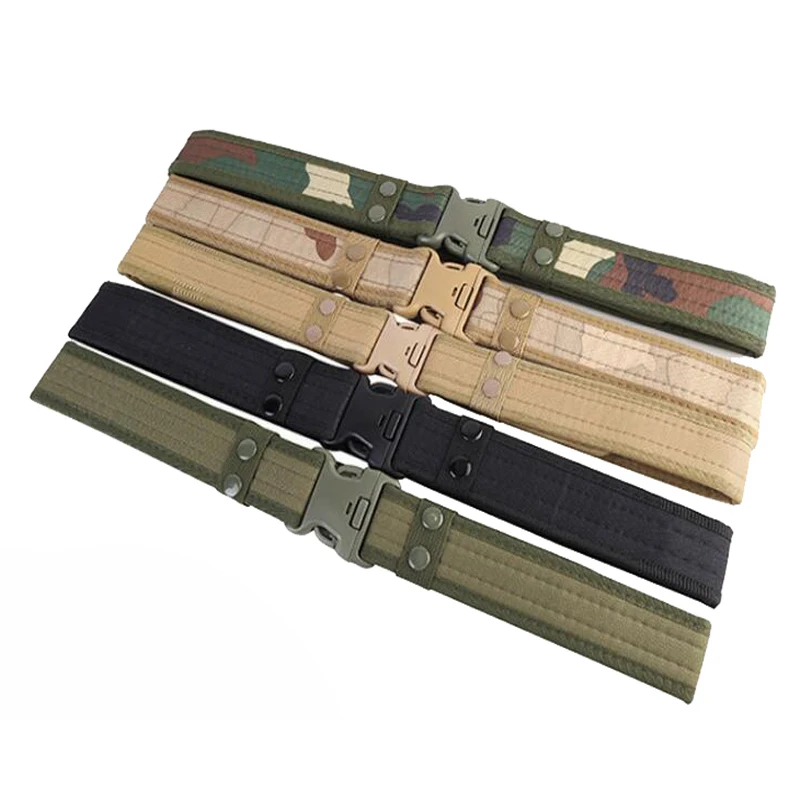 

Outdoor Hunting Airsoft Sport Waist Support Waistband Army Combat Training Tactical Belt Adjustable Canvas Waist Belt