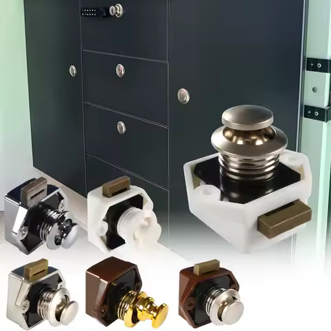 Diameter 20mm Camper Car Push Lock RV Caravan Boat Drawer Latch Button Locks For Furniture Hardware