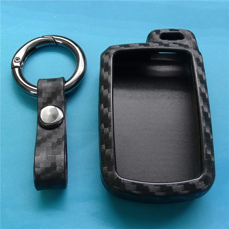 1 szt Silikonowy brelok do kluczy samochodowych z włókna węglowego do Toyoty Camry Corolla Avalon Rav4 Land Cruiser Brelok do kluczy — zdjęcie 4